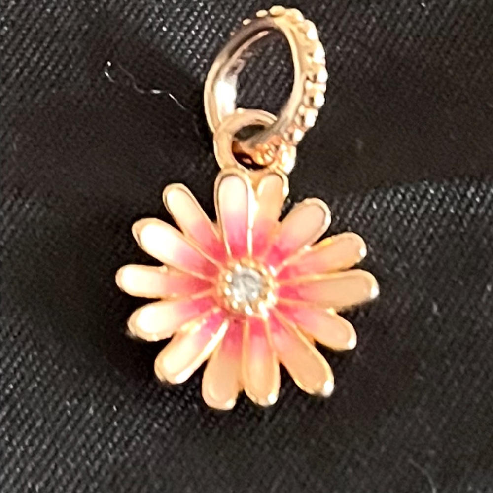 Pandora Pink and Gold Flower Earrings